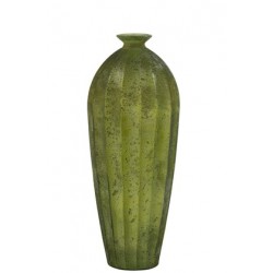 Vaza brukšniuota žalia didelė